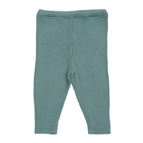 ribbed knit leggings - raindrop
