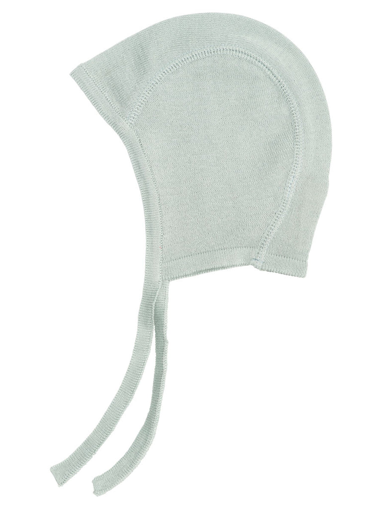 Serendipity organic knitted baby bonnet - cloud grey