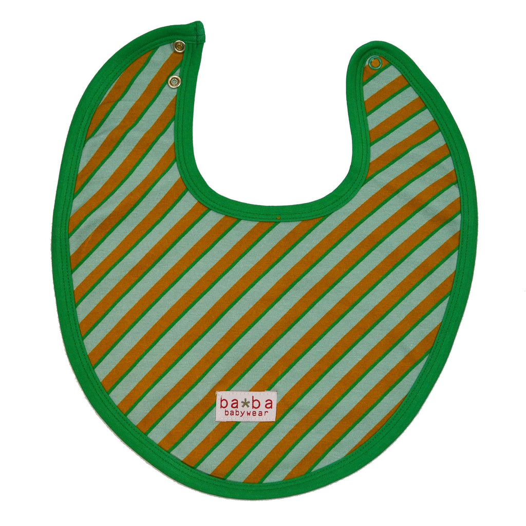 Baby bib - diagonal blue