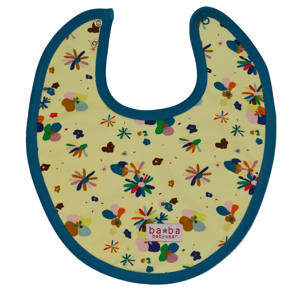 Baby bib - flower field