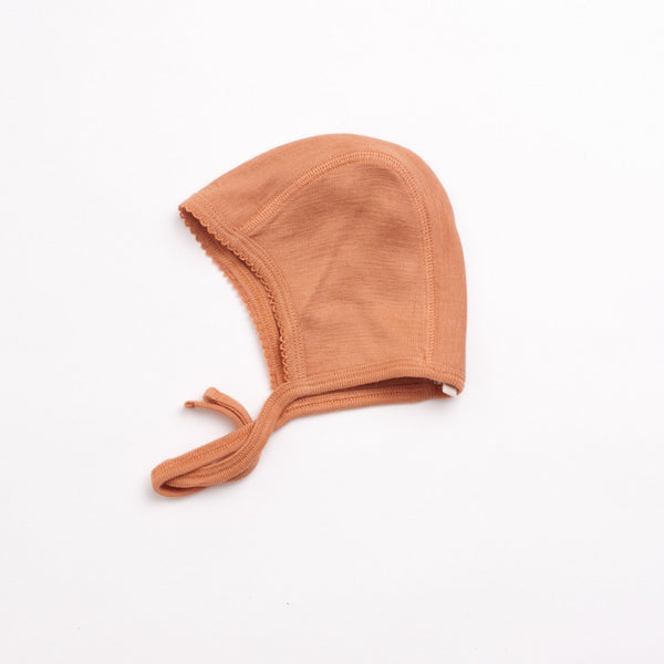 organic woolen bonnet - copper
