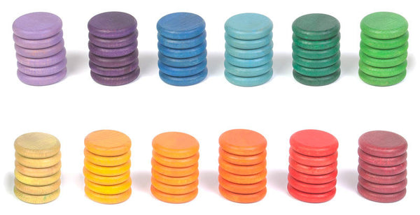 Grapat - set of 72 coins in 12 colors